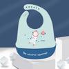 Waterproof Soft Silicone Baby Feeding Stuff Cartoon Print Adjustable Children Kids Bibs