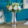 Stainless Steel Tabletop Vase Modern Minimalist Fashion Ornaments Crafts Home Office Decoration Vase