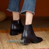 Модные женские ботильоны на толстом каблуке, короткие ботинки, модная зимняя повседневная обувь для женщин, удобная осенняя повседневная офисная женская обувь, размер 40