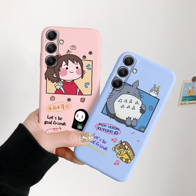 Totoro Anime Phone Case For iPhone Samsung A55 S24 FE S25 M35 Xiaomi Redmi Note 13Pro 14C Huawei Honor 200 Realme Shockproof Anti-Scratch Matte Cover