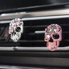 Роскошный зажим для автомобиля со стразами, Блестящие зажимы на вентиляцию в виде черепа, Зажим-диффузор, Сияющее украшение-освежитель воздуха для кондиционера, Забавные аксессуары для салона автомобиля