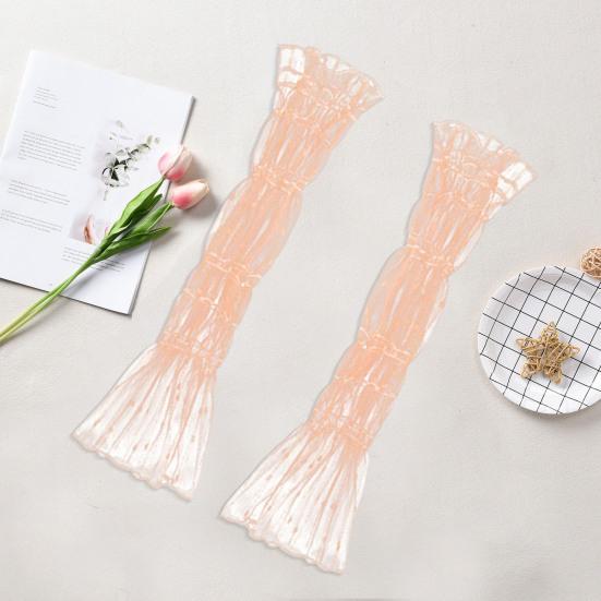 Women's Long Ultra-thin Mesh Arm Sleeves Sun UV Protection Cooling Fingerless Gloves Lace