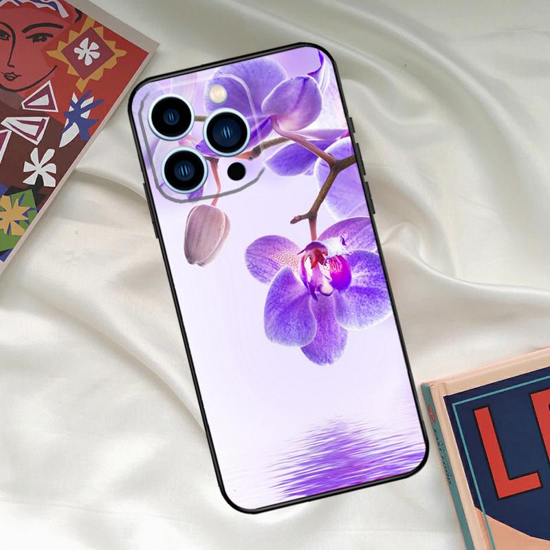 Orchid Flowers Colorful Phone Case For iPhone 17 16 15 13 12 11 14 Pro Max 16 Plus 12 13 Mini 16e 17 Air Funda Cover