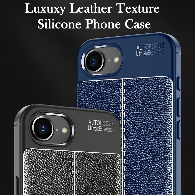 KEYSION Противоударный чехол для iPhone 16e Мягкий силиконовый кожаный чехол-накладка в деловом стиле для iPhone 16e 2025