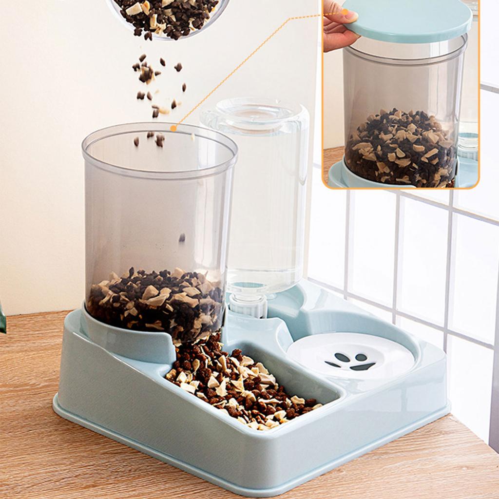 Автоматическая поилка для питомцев, кормушка для кошек, контейнер для корма, миска, непротекающий фонтан для воды 2 в 1, большая поилка для собак
