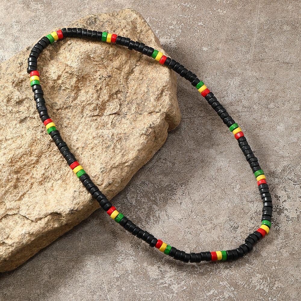 Bead Elastic Bracelet Hip Hop Hand Rope Cool Wooden Beaded Jewelry Set Female