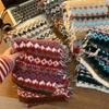 Wool Jacquard Knitted Scarf Warm Winter Wool Neckerchief Casual Fair Isle Style Scarf  Outdoor