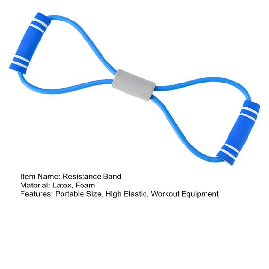 Portable Elastic Resistance Band with Anti-slip Handles for Shoulder, Back, and Body Strength Training and Stretching