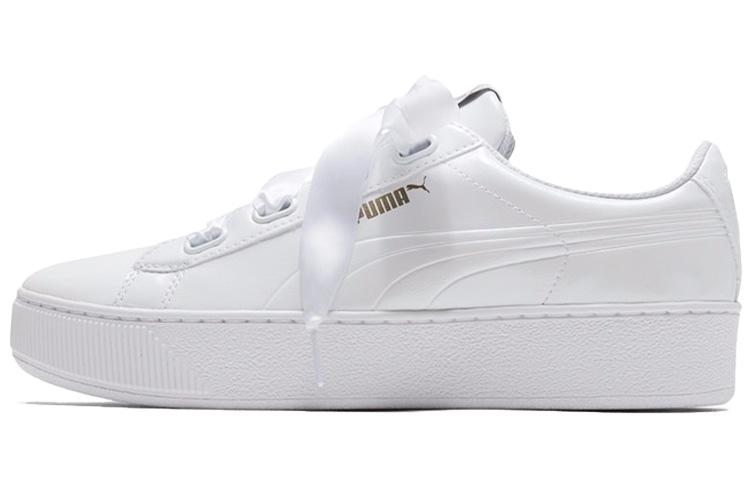 Puma Женские платформенные кроссовки Vikky с лентами Белые 366419-02