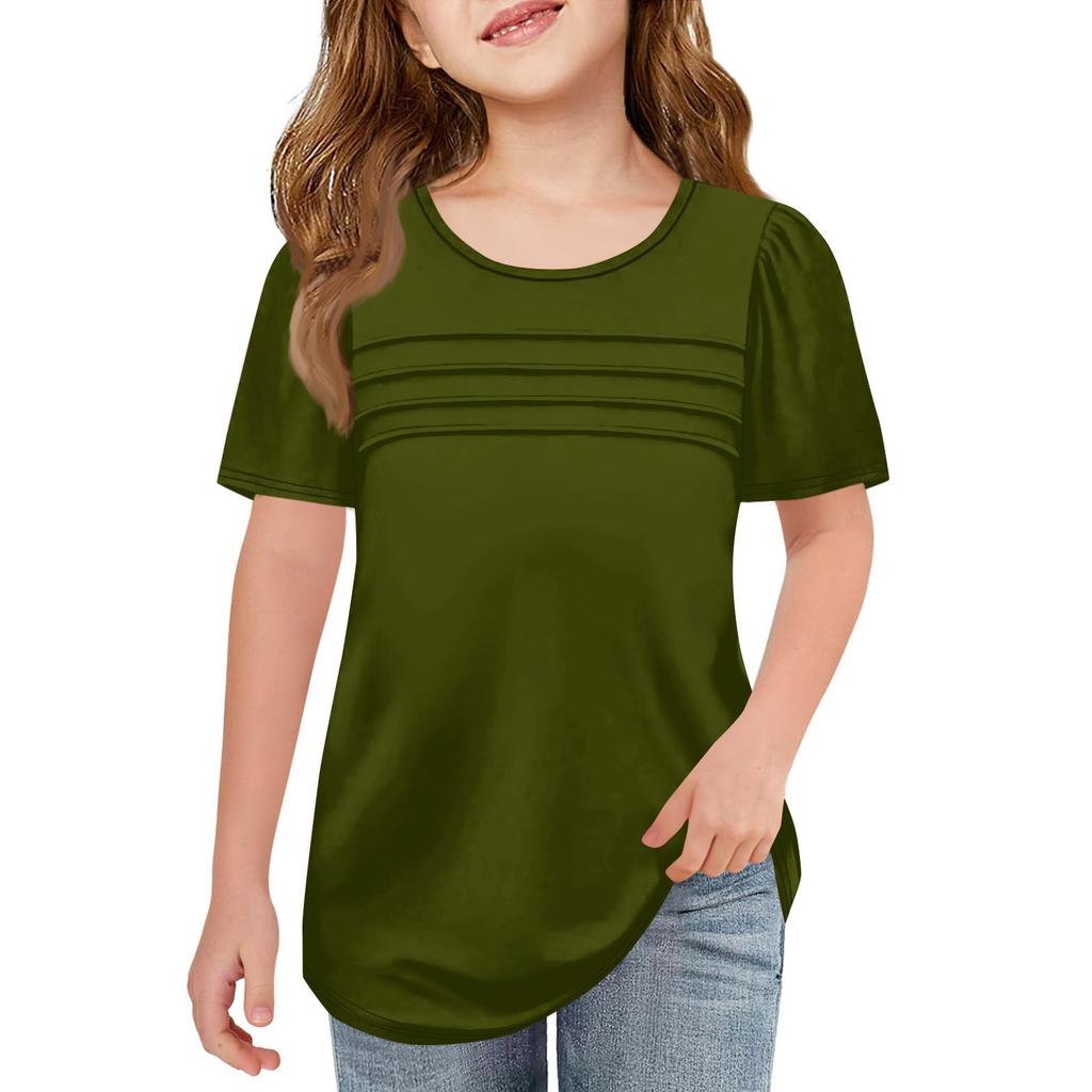 Детские футболки с короткими рукавами и круглым воротником, футболка для отдыха на лето