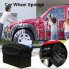 Car Wheel Polishing Waxing Sponge Brush With Cover ABS Tire Clean Contour Dressing Applicator Pads for Car Accessories