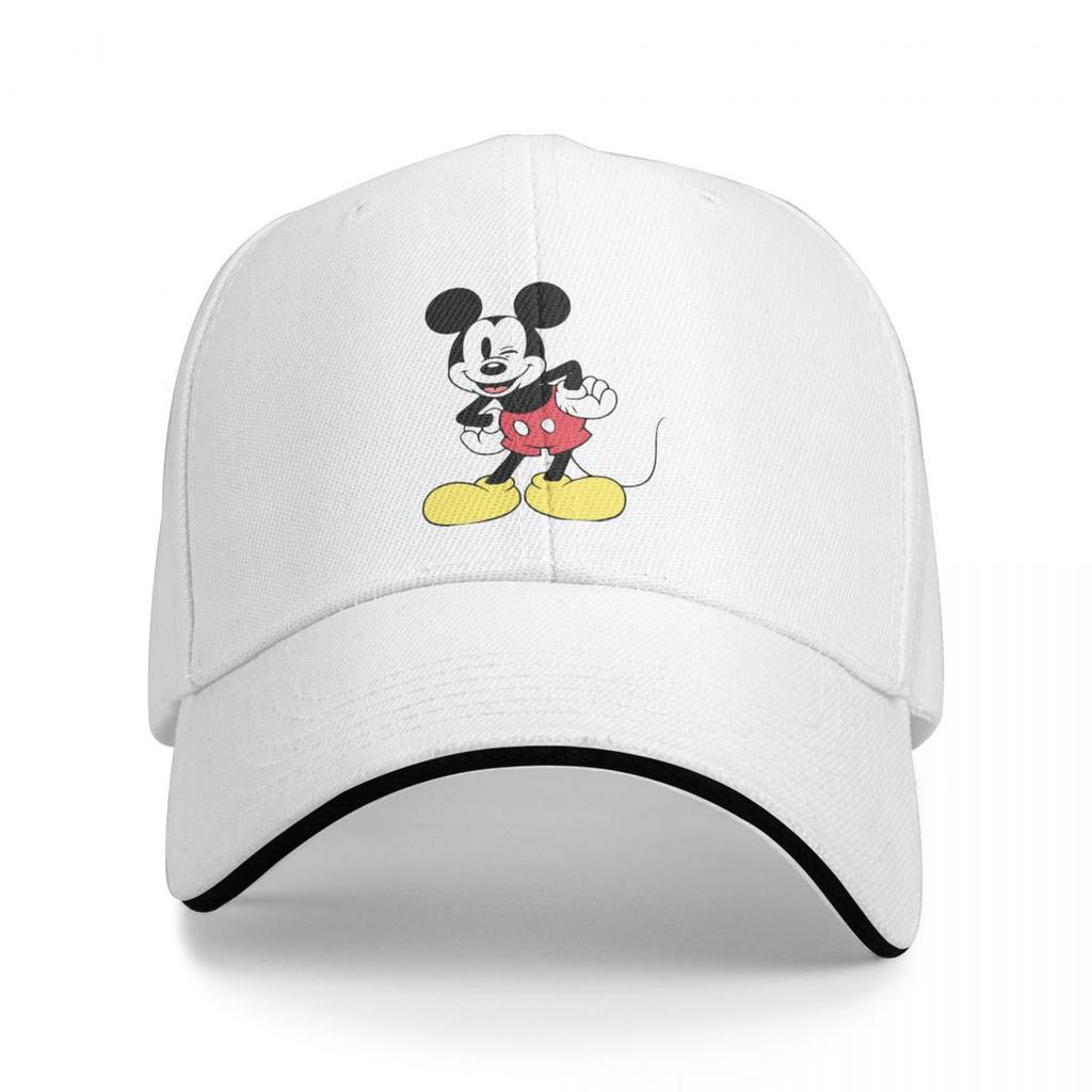 Unisex Mickey And Minnie Wedding Kiss Hearts Trucker Hat Retro Versatile Baseball Cap Fit All Size