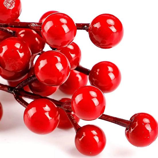 10/30 шт. имитация ягод многоразовые реалистичные яркие цвета искусственные красные ягоды рождественские украшения для дома