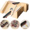 8-in-1 Fingerboard Skate Park Kit with 2 Mini Fingerboards, DIY Finger Skateboard Ramp Set for Kids Ages 5+