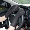 Summer Embroidered Breathable Stretch Anti-slip Sunscreen Gloves Mittens Driving Glove Anti UV