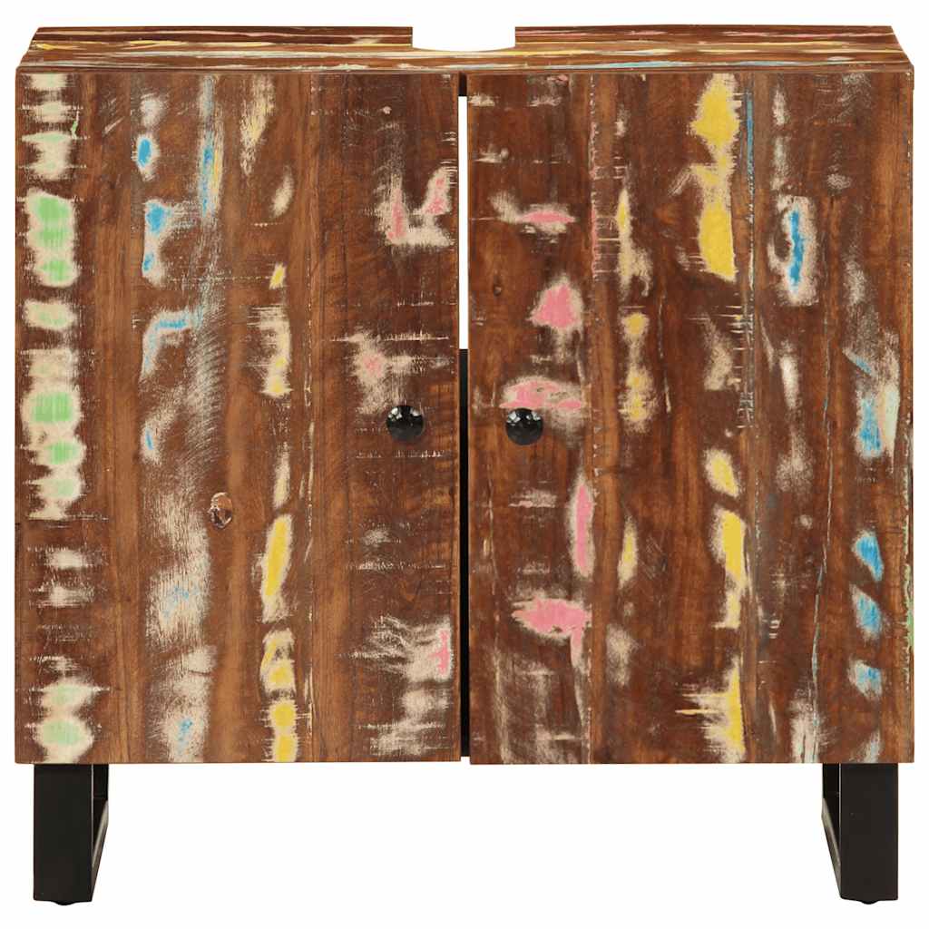 Washbasin Cabinet in Reclaimed Solid Wood and Wood Based Material