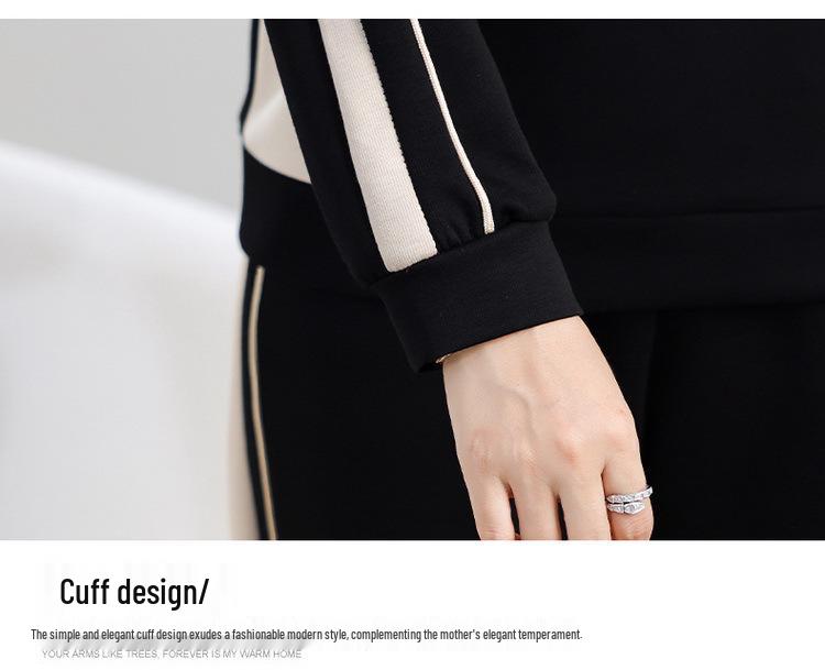 Женский повседневный облегающий спортивный костюм 2024: Элегантный костюм-двойка для весны и осени