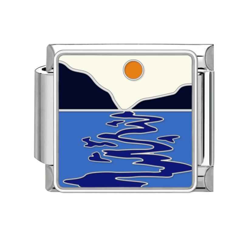 Синяя Ночь Звездное Небо Луна Звезда Кошки Собака Сердце Бабочка Итальянские Шармы-Звенья Подходят для 9мм Браслета из Нержавеющей Стали Женщины DIY Изготовление