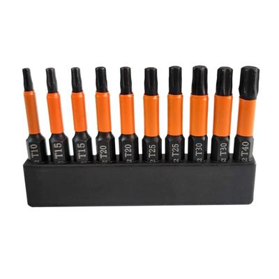 Набор бит Torx из 10 штук 1/4 дюйма Набор бит для отвертки Torx Ударный Магнитный Адаптер Набор бит для шестигранной отвертки Инструмент для ремонта