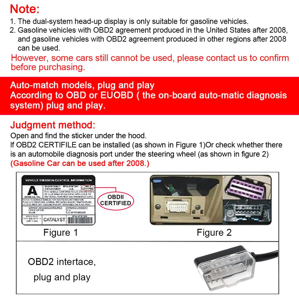 M3 OBD2 HUD Head Up Display OBD2 Car Speed On-Board Computer Fuel Mileage With Alarm Car Electronics Accessories Glass Projector Radio Accessories 4