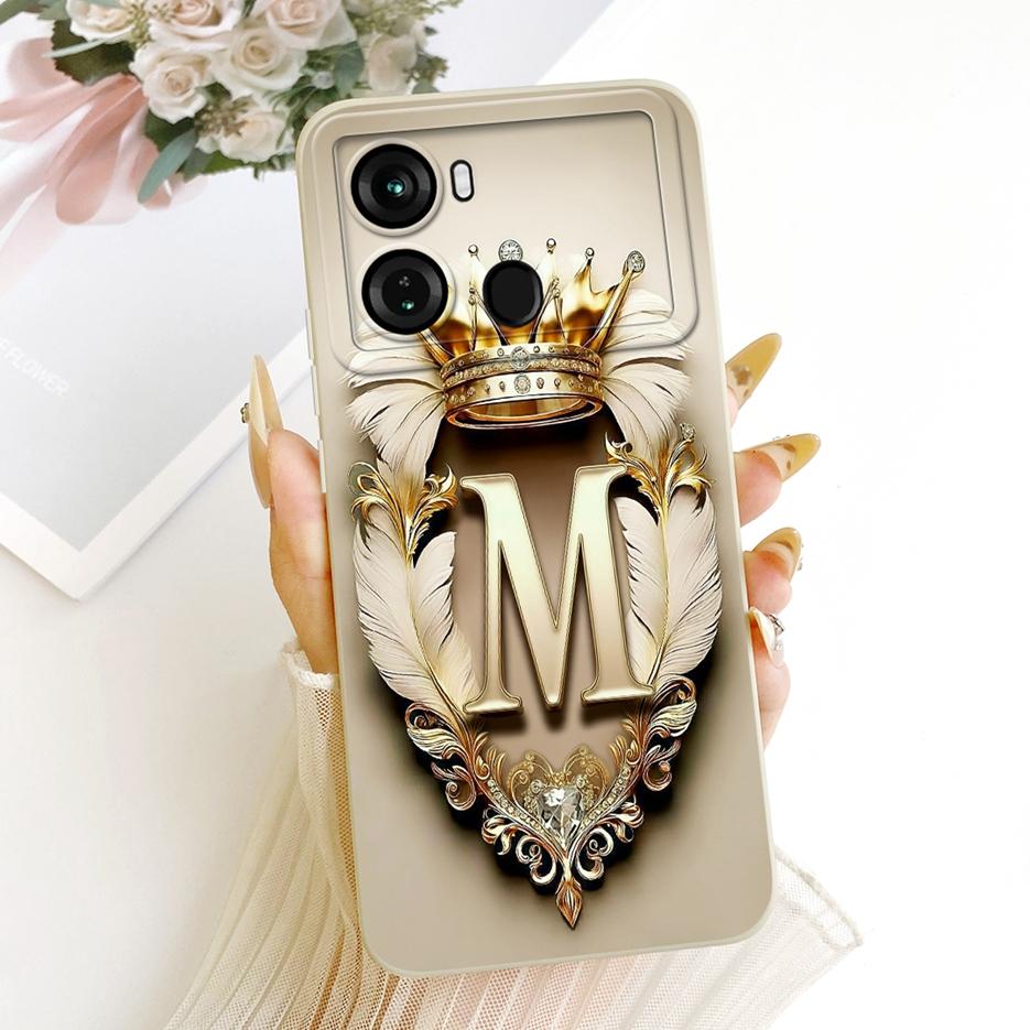 Чехол для Itel P40 Plus P683L Милая Корона Буквы Чехол Мягкий ТПУ Матовый Чехол для Телефона Для Itel P40 P662L P 40 ItelP40 P40+ Fundas Сумки