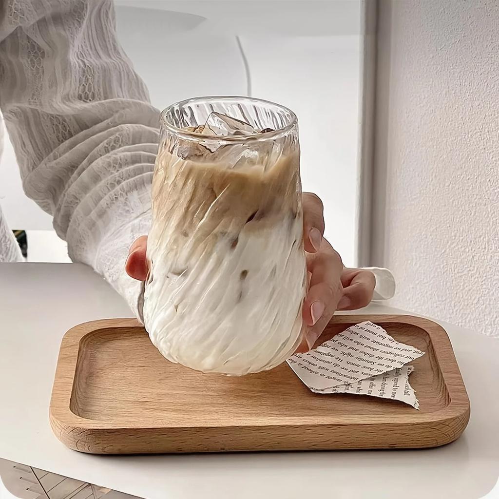 400 мл кружка для кофе стеклянная посуда полосатая стеклянная кружка кружка для льда прозрачная стеклянная чашка для чая посуда для сока молока мокко чашки кухонные принадлежности