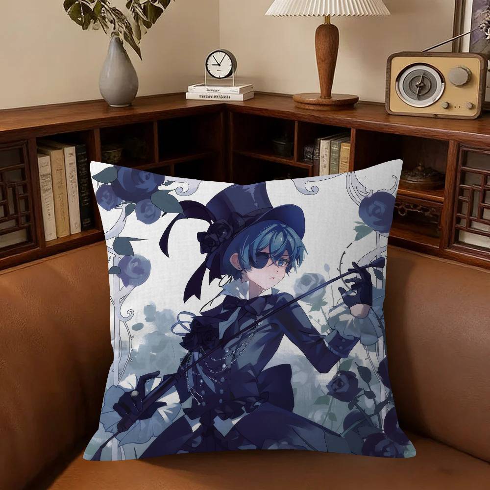 Anime BBlack BButler Cushion  Pillow Cushion Cover Pillowcase Living Room Sofa Home Decor Customized