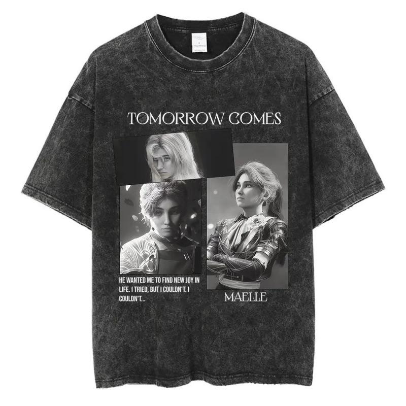 Fashion Personality T-Shirt Game Clair Obscur Expédition 33 Vintage Washed