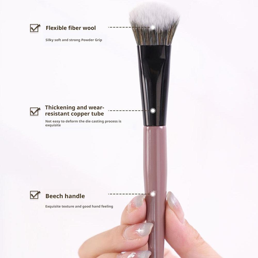 Slope Angle Blush Brush Makeup Artist Professional Powder Stippling Face Beauty Small & Brush T X0A6