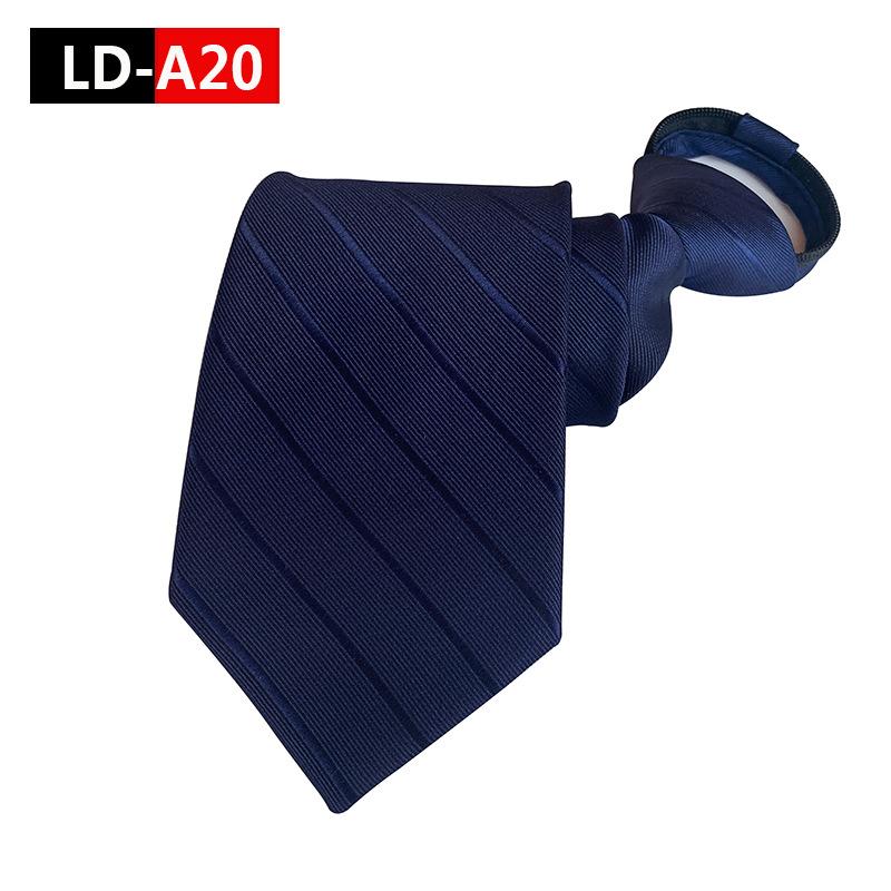 Мужской деловой галстук 8 см, галстук на молнии, ленивый свободный узел, западные украшения