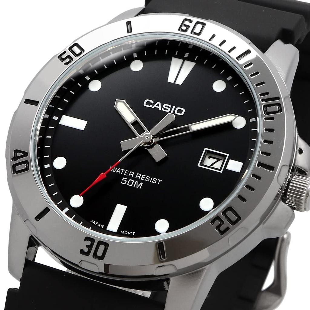 Casio Стандартные аналоговые кварцевые мужские часы MTP -VD01-1EV / -VD01-3EV Милитари Олива / Черный Зарубежная модель [Параллельный импорт]