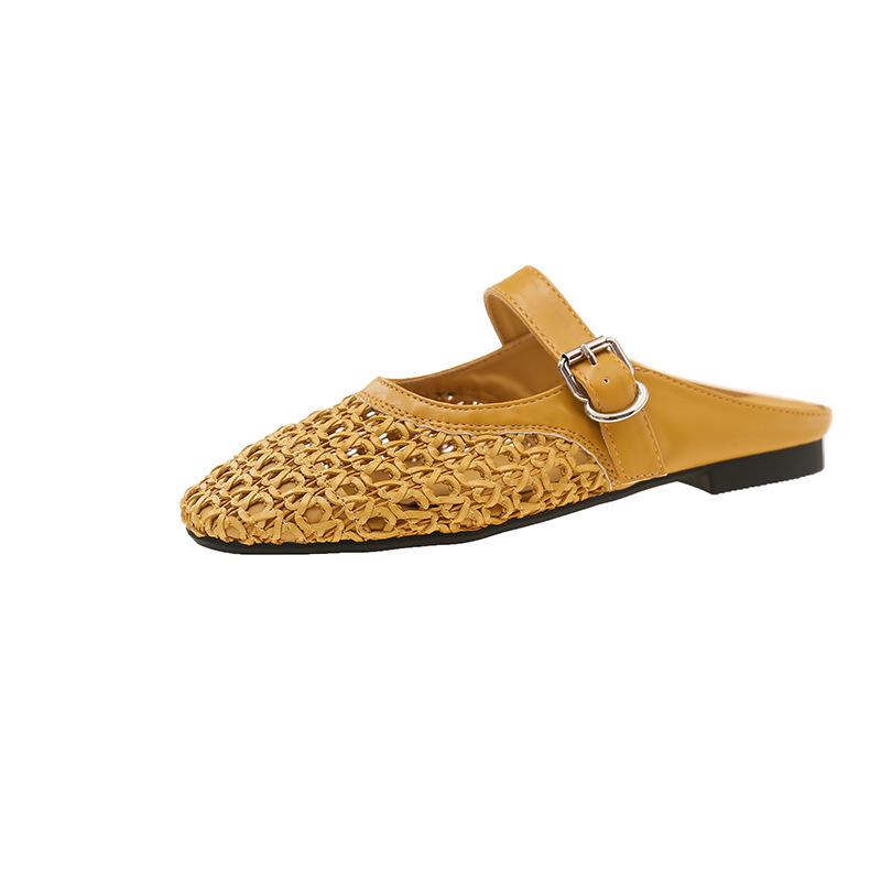 Темпераментная плетеная сумка-хобо, женские новые универсальные удобные сандалии на мягкой подошве, повседневные ленивые сандалии