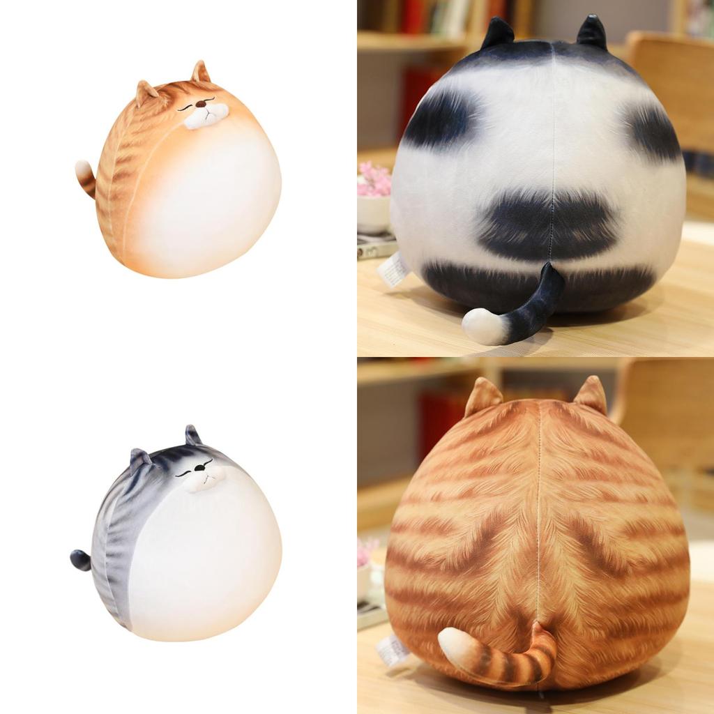 Big Huggable Cat Plushie For Bedtime Cuddles With Realistic Design And Smooth Stitching