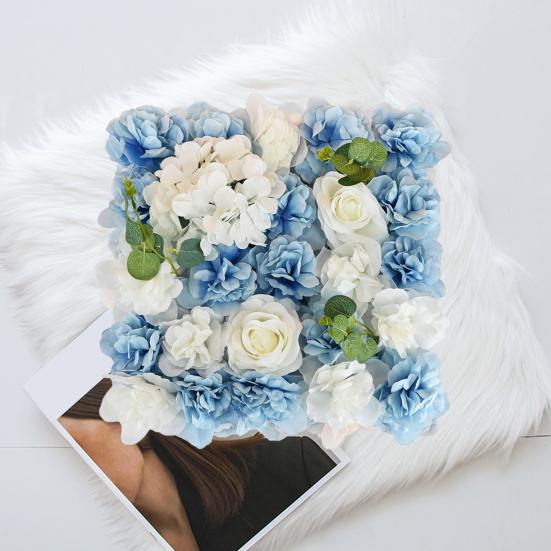 Искусственный цветок розы, настенная панель, свадебный детский душ, вечеринка, сделай сам, квадратный 3D цветочный настенный фон, украшение, реквизит для фотосъемки