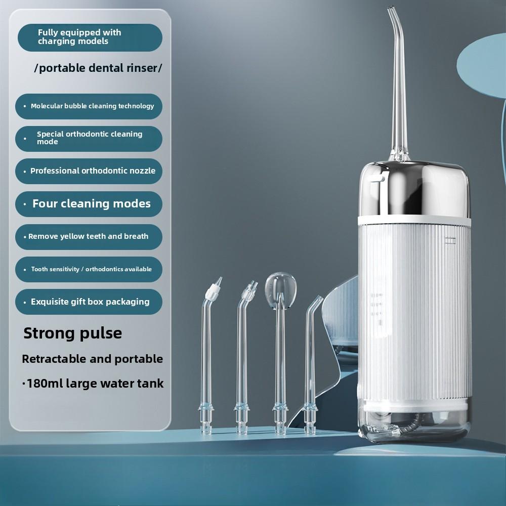 Dental Flusher Portable Water Floss Household Dental Cleaner Tartar Cleaning Electric Dental Cleaner