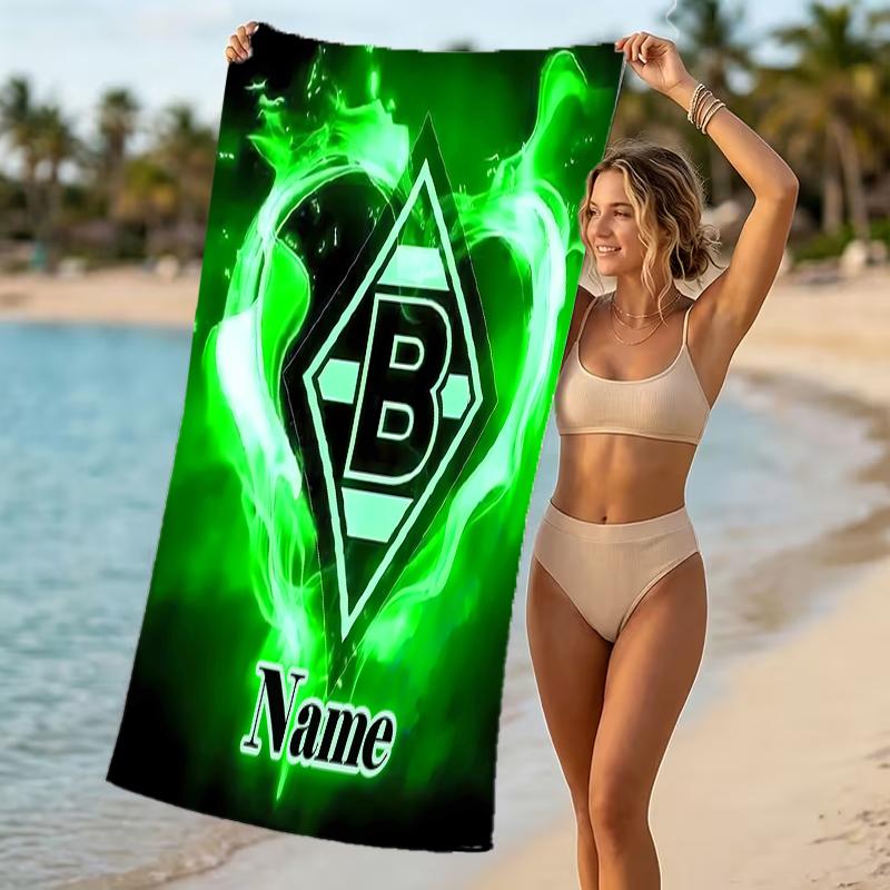 Customizable personalized beach towels Borussia Mönchengladbach themed designs.Suitable for the beach, yoga, sports;ideal as beach accessories