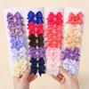 10Pcs/set Cute Solid Bows Baby Hair Clips Candy Color for Girls Princess Hairpins Barrettes Kids  Grosgrain Hair Accessories