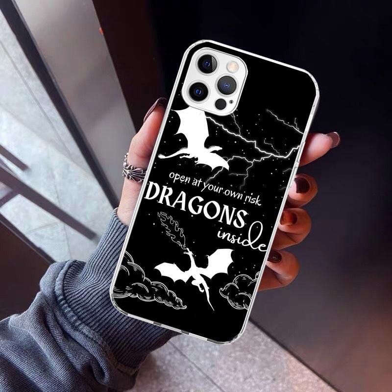 F-Fourth W-Wing Dragon Phone Case For iPhone 17 Air 16 15 Pro Max 14 Plus 13 Mini 12 11 Cover 7 8 SE Silicone Shell Print Fundas