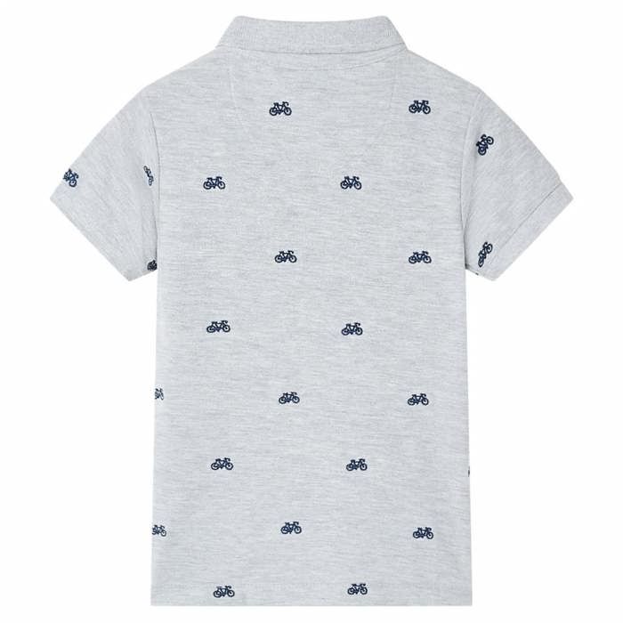 Детское поло серое меланжевое 92/104/116/128/140