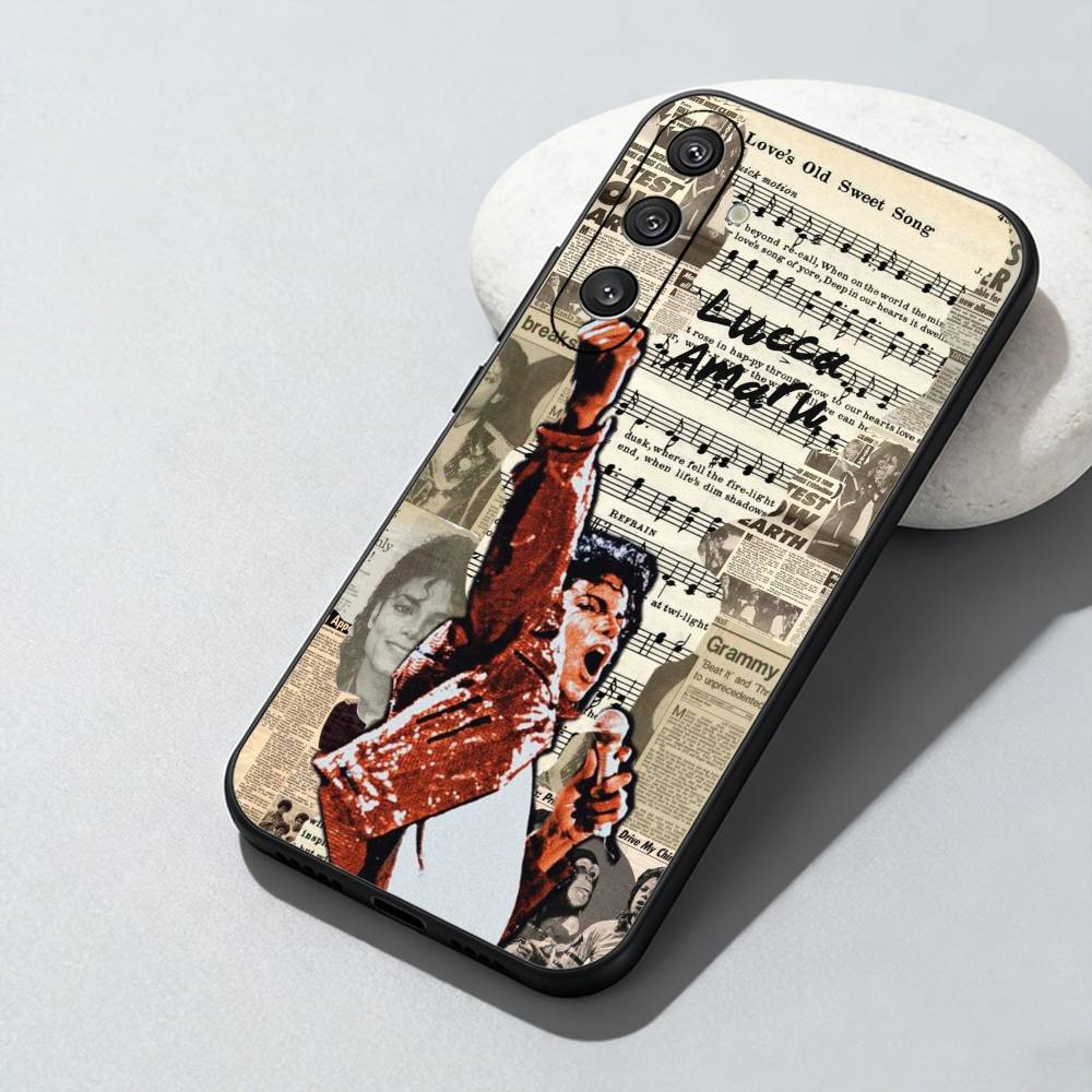 Чехол для телефона M-Michael J-Jackson Для Samsung Galaxy A73, A72, A71, A70, A52, A51 Другие Мягкий Черный Чехол