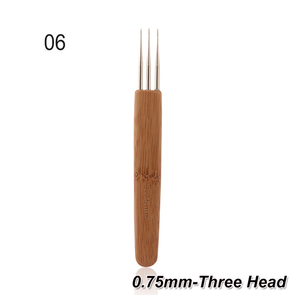 Handle One/Doube/Triple Head for Making Dreadlock Braid Maintenance Knitting Hooks Crochet Needle