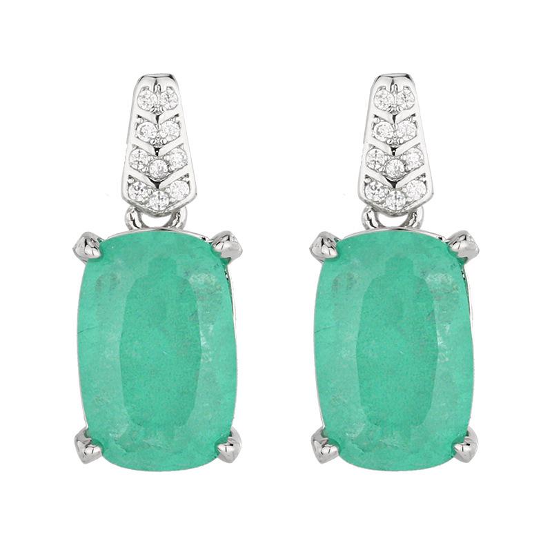 Новый ювелирный набор Huameimei Серьги Ожерелья Кольца Стиль Paraiba Высококачественный Женский Опт