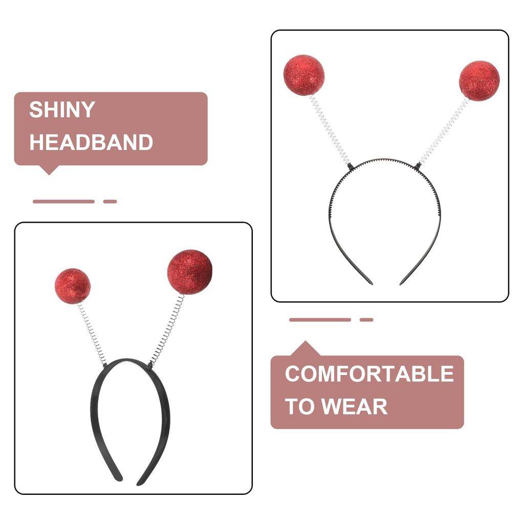 BESTOYARD Alien Headband with Pom Poms, Hair Accessories for Disguise, Hair Hoops, Halloween, Parties, Stage Performances, and Recitals, Set of 6