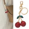 Fashionable Cherry Charm Keychain Accessory Fashionable Fruit Shape Key Rings Portable Bag Decoration for Women