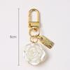 Vintage Pearl Keychain Flower Bowknot Pendant Keyring Handbag Decoration Jewelry