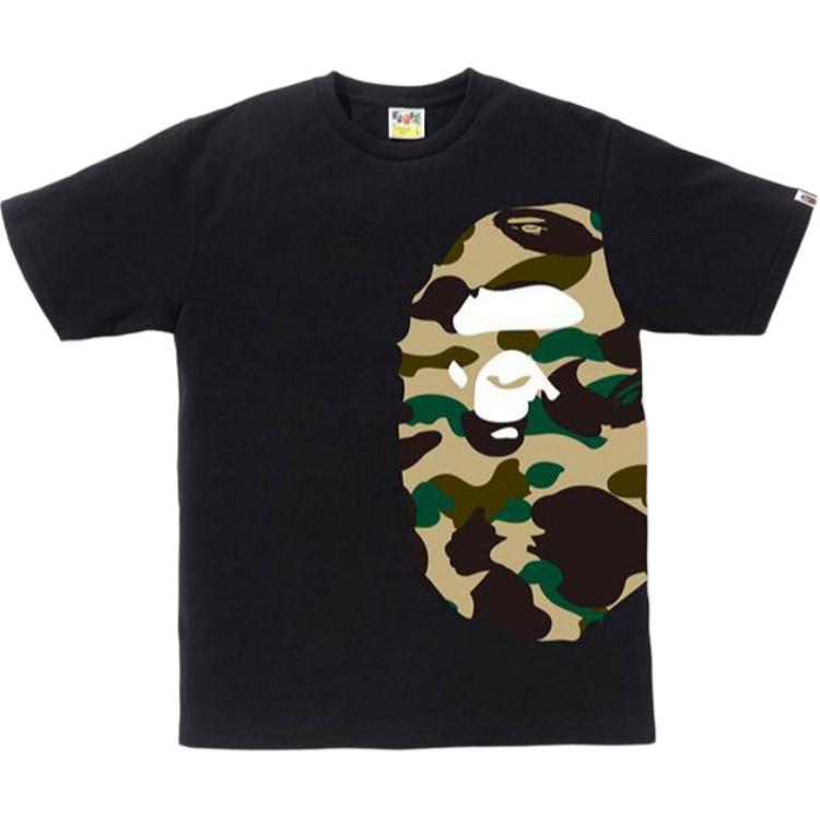 Футболка Bape 1st Camo с большим принтом головы обезьяны сбоку 0ZXTEM110010H