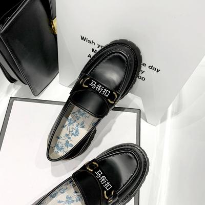 Da Mimi лоферы с пряжкой в виде лошадки, маленькая пчелка, маленькие кожаные туфли, новинка 2025, женские одинарные туфли на платформе-маффин, весна