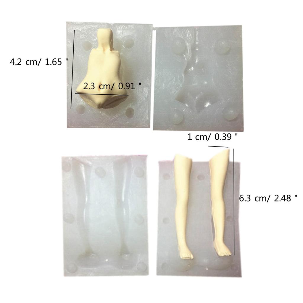 Dolls Body Leg Model Silicone Fondant Molds Aromatherapy Plaster Clay Mold Craft Mould DIY Cake Decorating Baking Tools