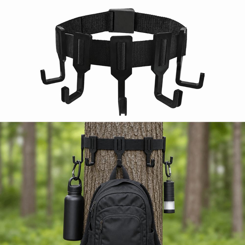 Woven Webbing Gear Hanging Hook Multi-Hooks Hunting Gear Hanger Outdoor Gear Storage
