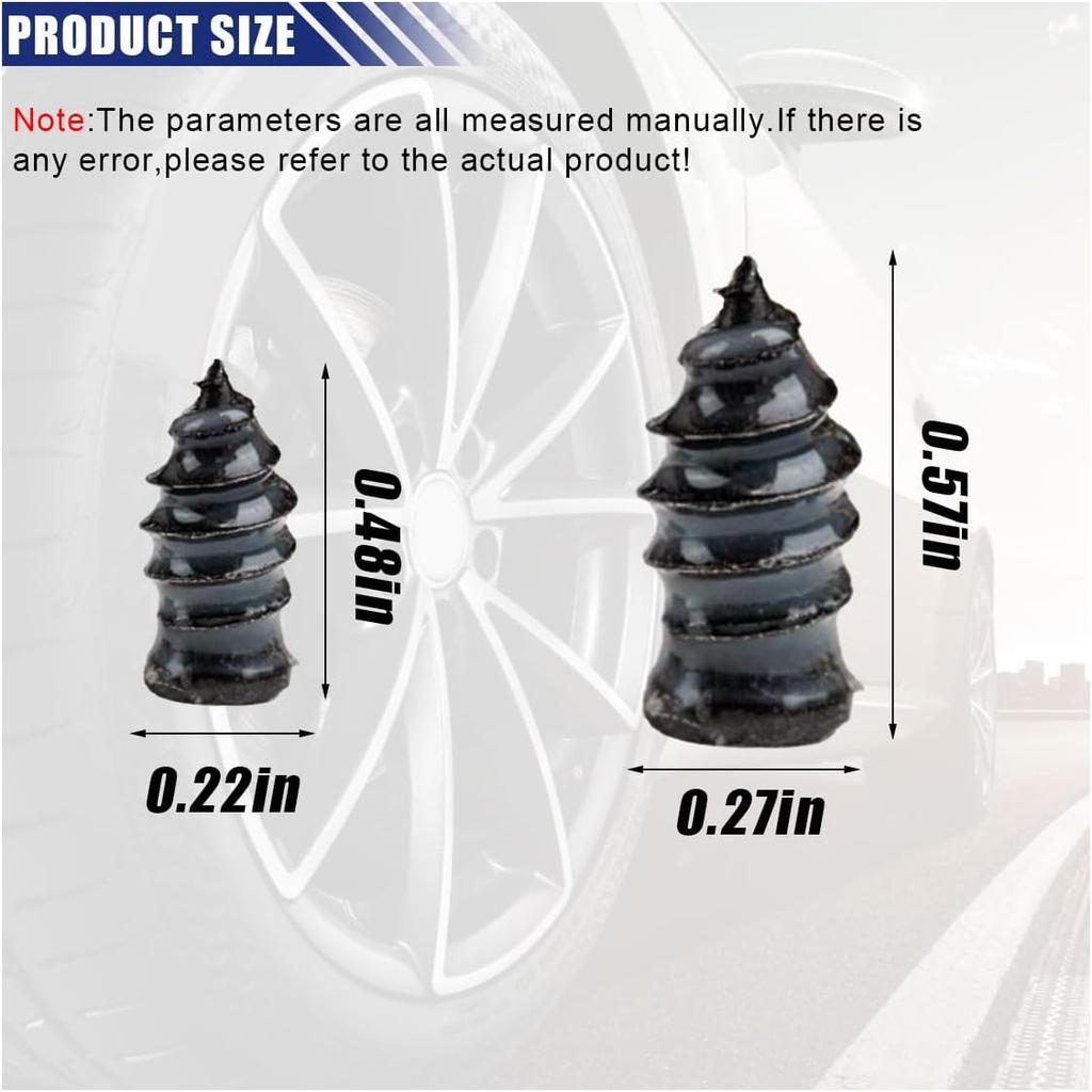 Tire Repair Nails, Car Vacuum Tire Repair Rubber Nail Kit, Self-Service Rubber Screw Tire Plugs, Quick Puncture Repair Tools, Suitable For Car,